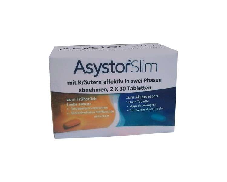 Asystor Slim Natural Fat Burner with 13 Herbs 60 Tablets