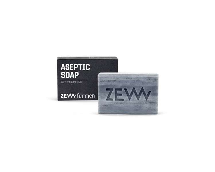 ZEW for Men Aseptic Soap with Colloidal Silver for Sensitive Skin