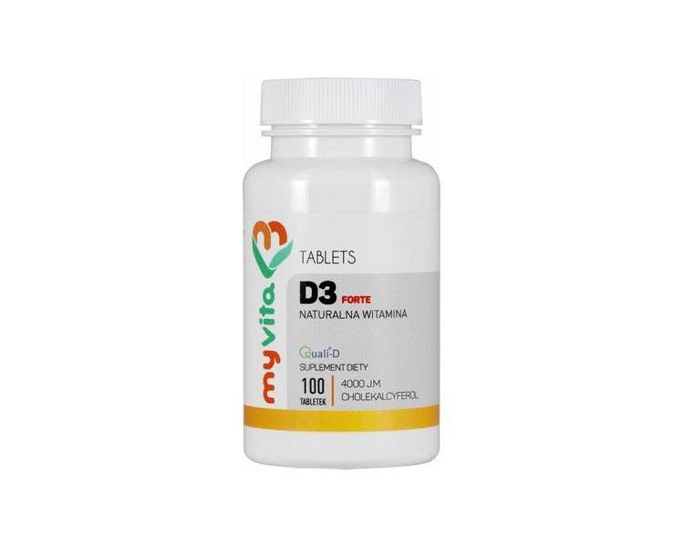 MYVITA Vitamin D3 Forte 4000iu 100 Tablets