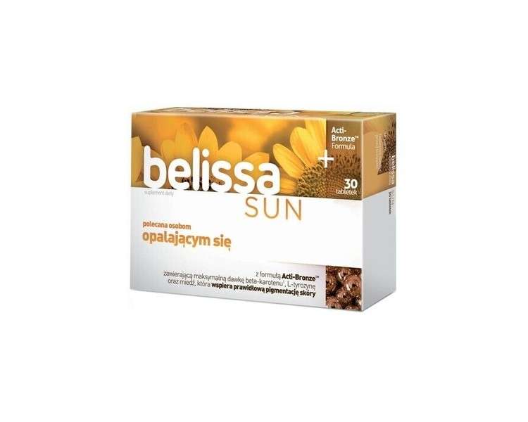 Belissa Sun 30 Tablets Healthy Hair Skin and Nails with Beta-Carotene and Vitamins