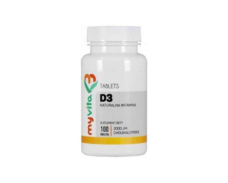 MyVita Vitamin D3 from Lanolin 2000 IU 100 Tablets