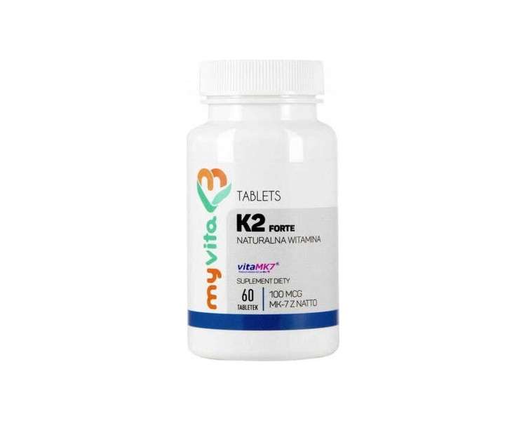 MyVita Vitamin K2 MK-7 with Natto 100mcg 60 Tablets