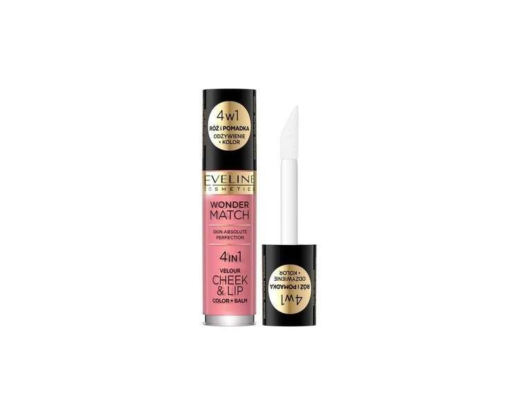 Eveline Wonder Match Cheek Lip 4in1 Blush Liquid Lipstick No.3 Vegan 4.5ml