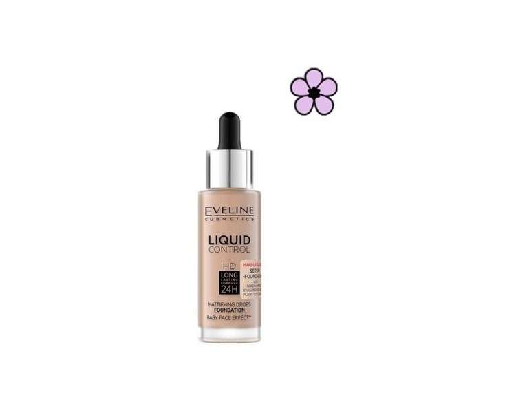 Eveline Liquid Control HD Foundation with Niacinamide Dropper 32ml Light Rose