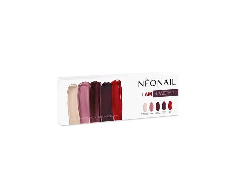 NEONAIL I am Powerful UV Nail Polish Set - Pink, Beige, Red, and Gray