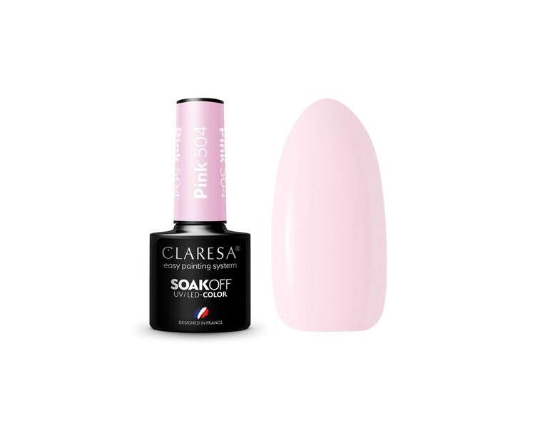 Claresa 504 Pink UV Nail Polish 5ml