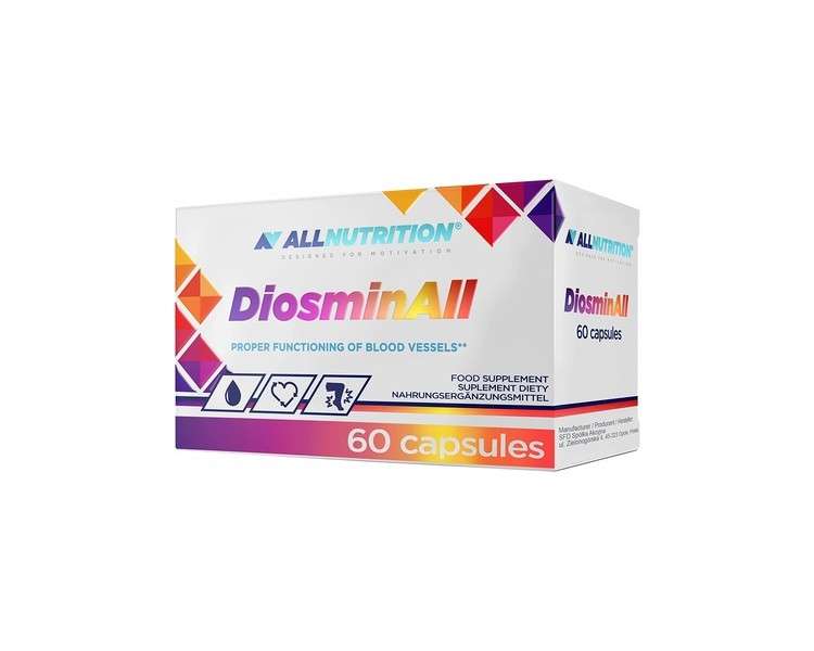 ALLNUTRITION Diosminall Dietary Supplement with Diosmin and Hesperidin - Supports Collagen Synthesis and Antioxidant Activity - 60 Capsules, 60 Servings