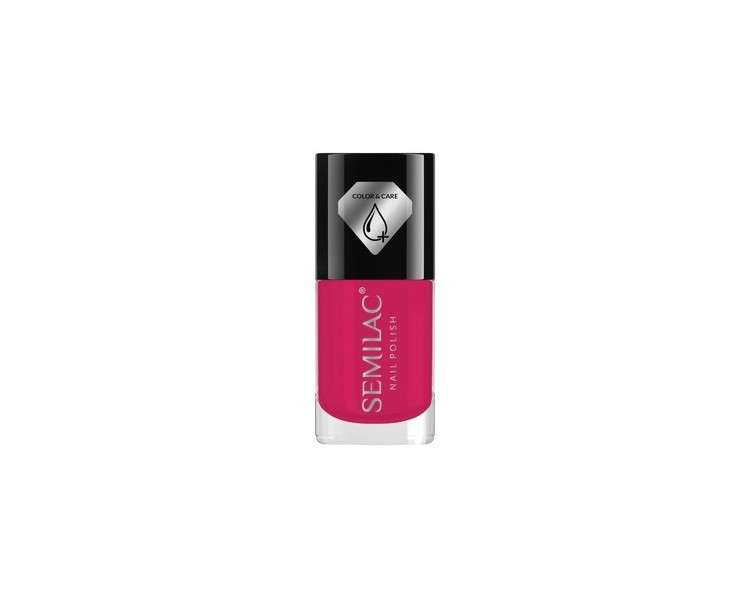 Semilac Color & Care Red C679 Nail Polish with Conditioner - Vegan Formula and Vivid Color with Beautiful Glossy Finish