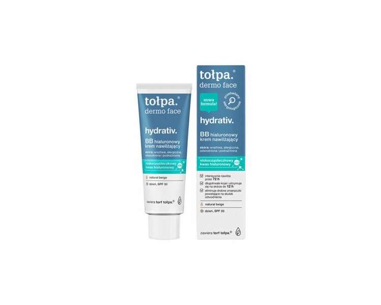 TOŁPA Dermo Face Hydrativ BB Hyaluronic Moisturizing Cream Natural Beige 40ml