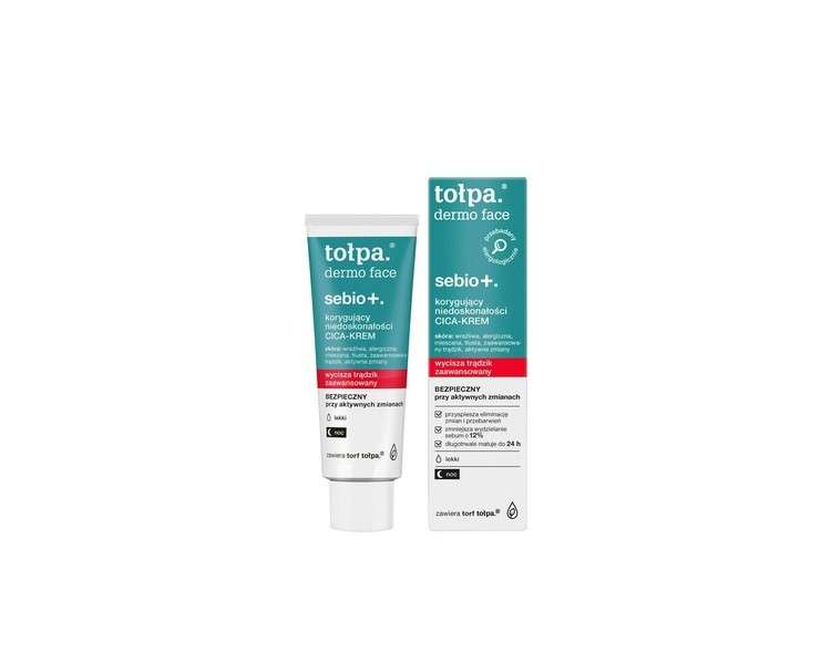 TOLPA Dermo Face Sebio + Light Cica Cream for Night - Correcting Unevenness