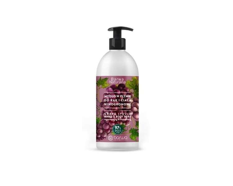 Barwa Natural Grape Regenerating And Smoothing Liquid Hand Soap