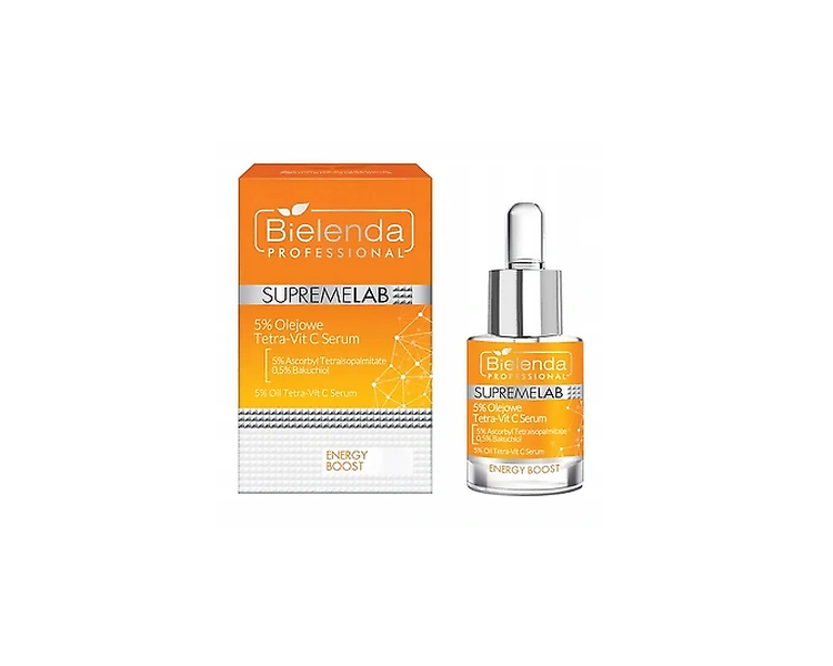 Bielenda SupremeLab Energy Boost 5% Tetra-Vit C Oil Serum 15ml