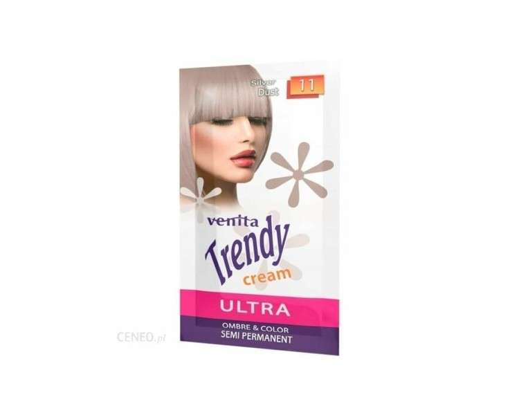 Venita Semipermanent Cream Hair Color Toner Trends Bag 11 Silver Dust