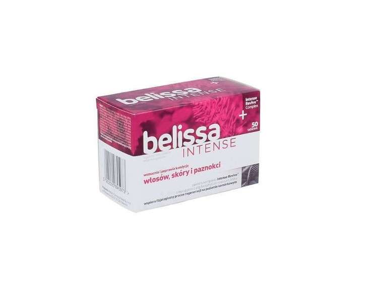 Belissa INTENSE Hair Skin and Nails Supplement 50 Tablets