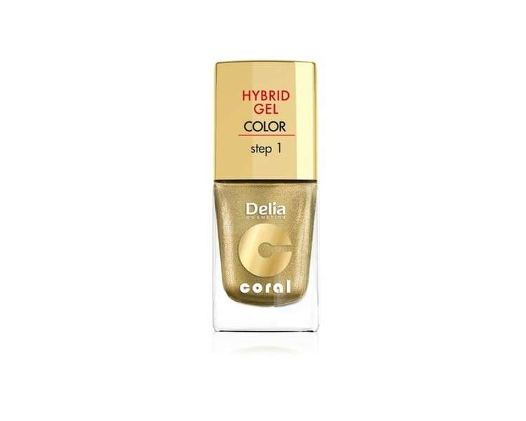 Delia Cosmetics Coral Hybrid Gel Nail Polish No. 28 Gold 11ml