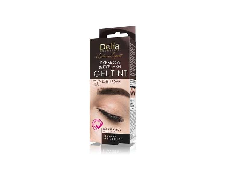 Delia Cosmetics Dark Brown Eyebrow & Eyelash Tint Full Treatment Kit - 15 Applications