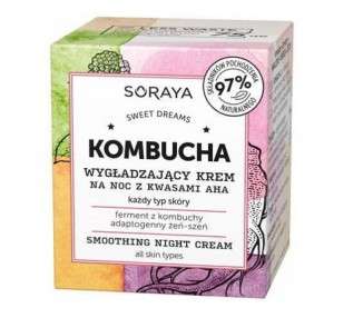Soraya Kombucha Night Smoothing Cream Z Kwasami Aha 75ml P1