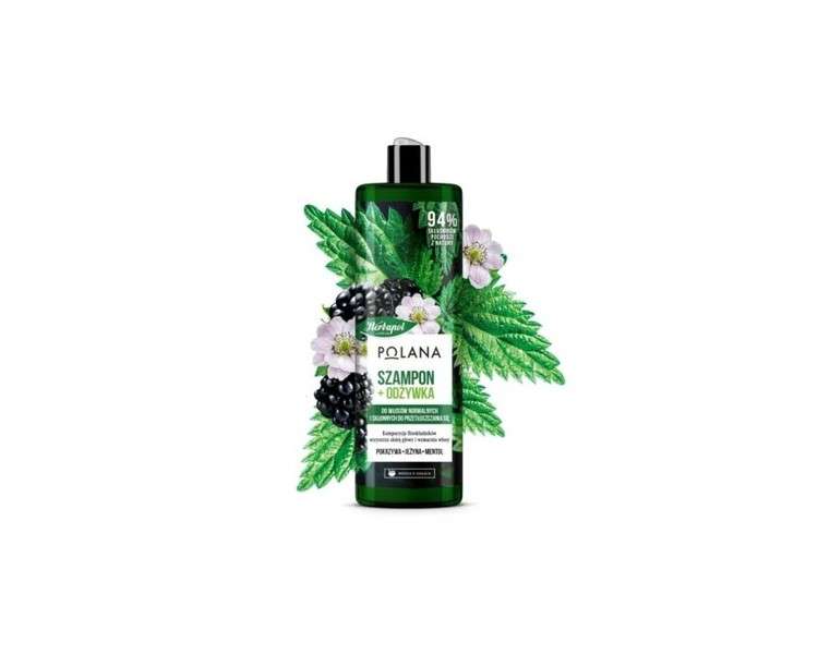HERBAPOL Polana 2in1 Shampoo and Conditioner with Blackberry and Nettle