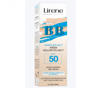 Lirene Moisturizing BB Cream with SPF50 Vitamin C and Hyaluronic Acid Natural 30ml