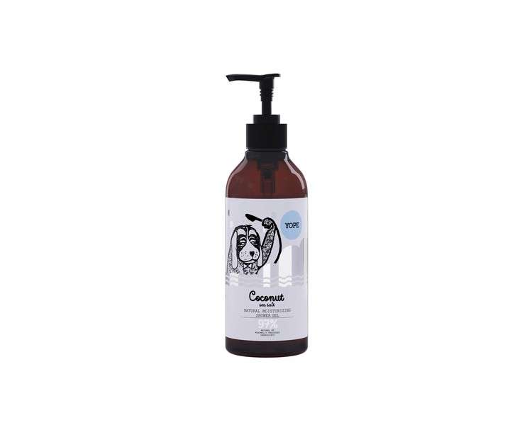 YOPE Natural Shower Gel 400ml Coconut & Sea Salt Regenerating Moisturizing 97% Natural Ingredients