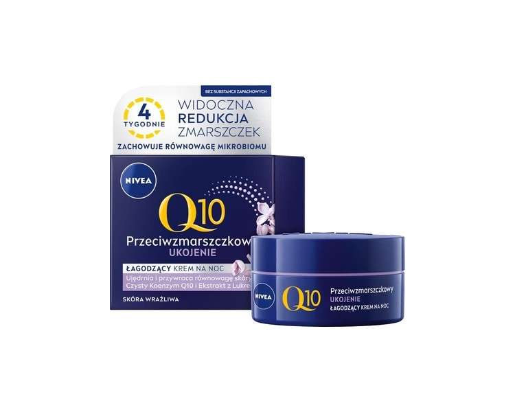 Q10 soothing anti-wrinkle night cream, Nivea, 50ml