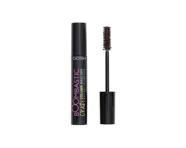 GOSH Boombastic Crazy Mascara for Extreme Volume and Long Lashes 005 Chocolate Brown