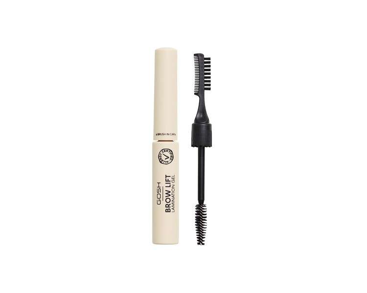 GOSH Brow Lift Lamination Eyebrow Gel Vegan Colorless Fixing Gel for Quick Flawless Brow Styling with Salon Effect Perfume-Free and Long-Lasting Suitable for Allergies 000 Colorless