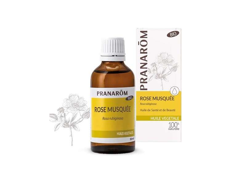 Pranarôm Organic Sweet Almond Vegetable Oil with Rose Musquée 50ml