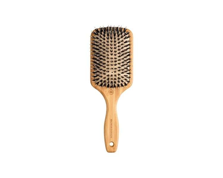 Olivia Garden Bamboo Touch Brush Eco-conscious Bamboo Detangle Combo Hair Brush Nylon and Boar Bristles Size L