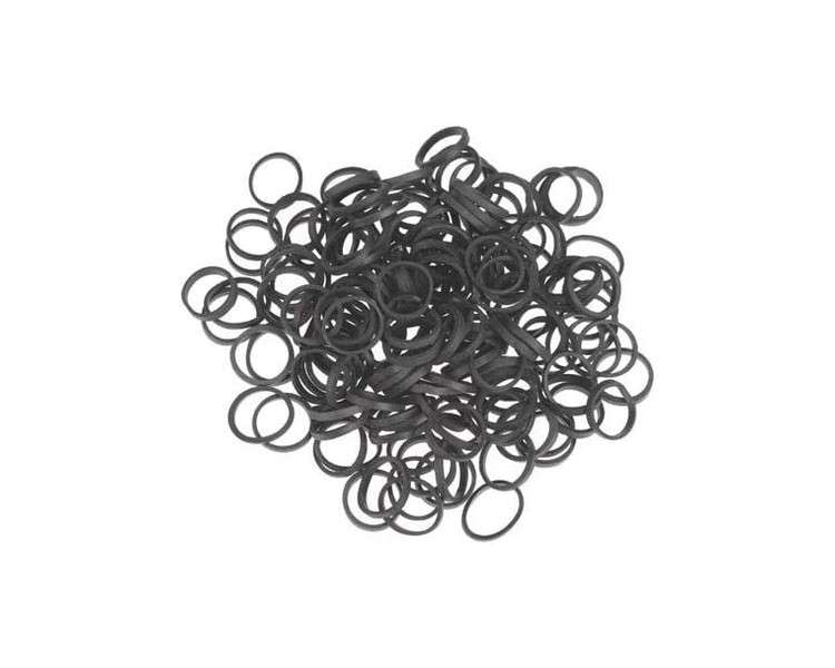 Sibel Small Black Hair Bands for Braiding 500 Pack