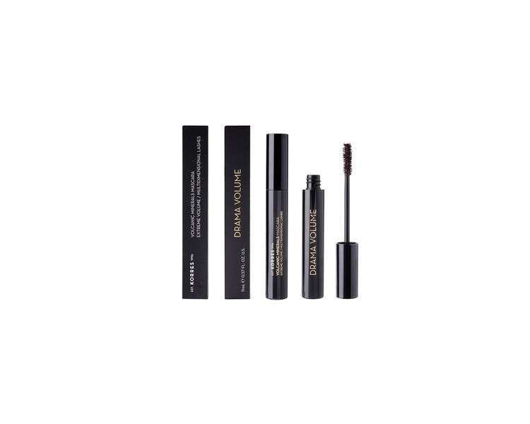 KORRES Black Volcanic Minerals Drama Volume Mascara 11ml - 02 Plum Brown