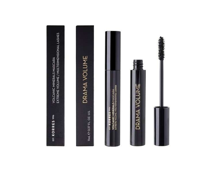 Korres Black Volcanic Minerals Drama Volume Mascara 01 Black 11ml