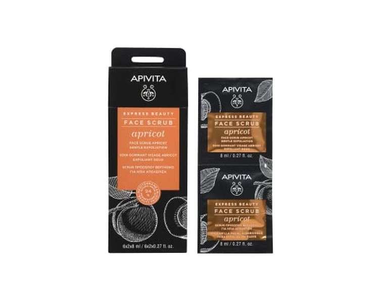 Apivita Apricot Face Scrub 2x8ml