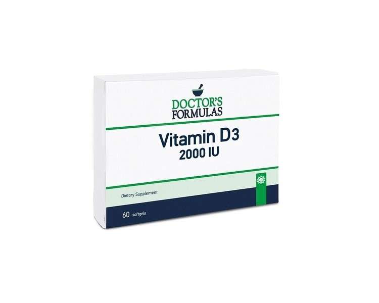 Doctor's Formulas Vitamin D3 2000 IU for Healthy Bones, Muscles and Teeth