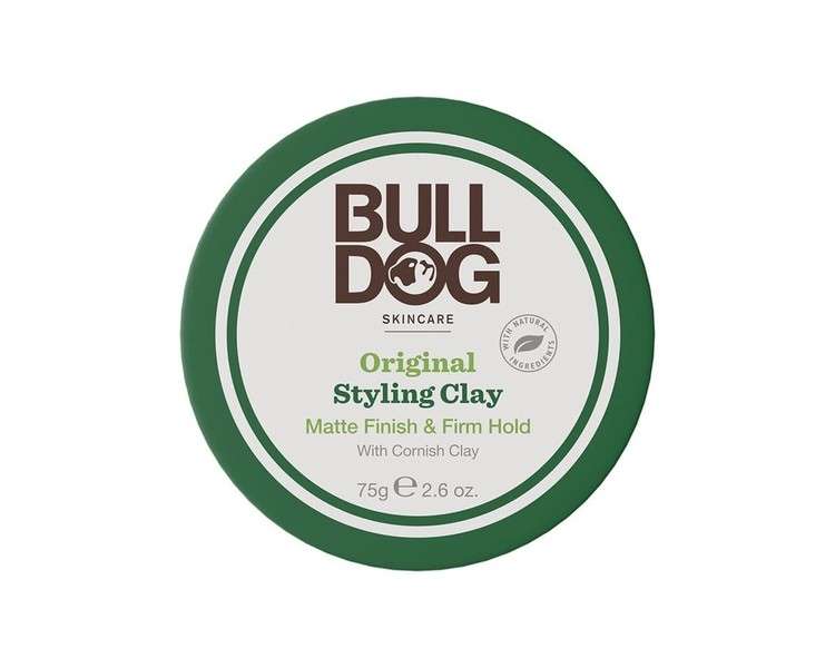 Bulldog Original Hair Styling Clay for Men Matte Finish and Firm Hold 75g