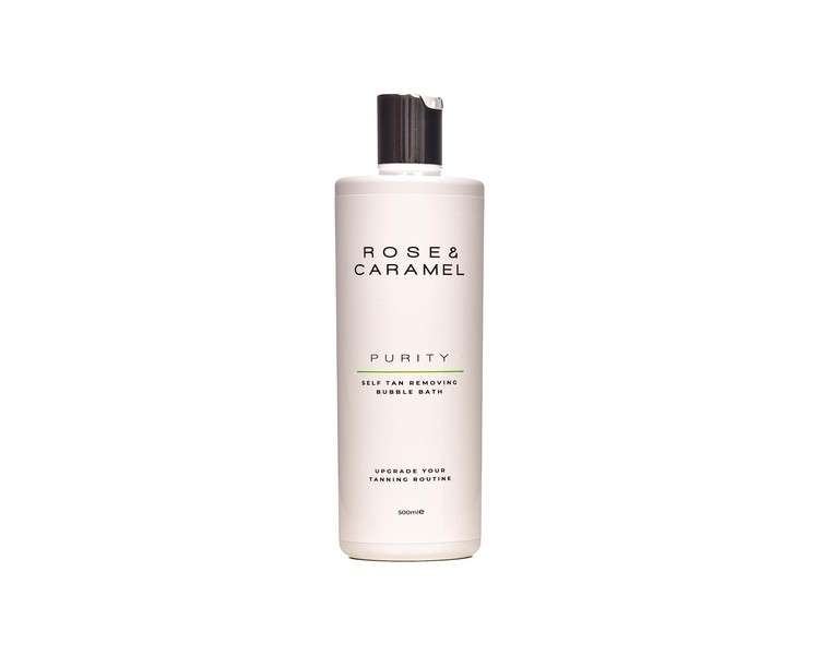 Rose & Caramel Purity Self Tan Removing Bubble Bath 500ml - Fast Self Tan Eraser Vegan and Cruelty Free