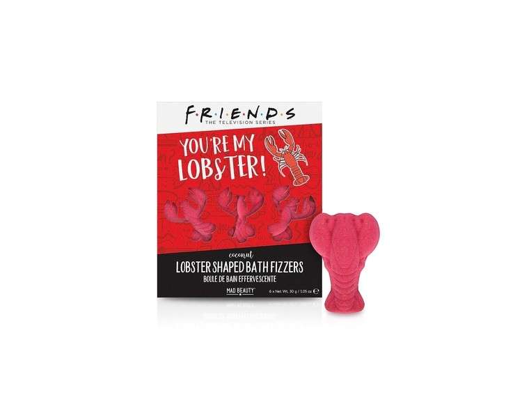 FRIENDS TV Show Lobster Shaped Bath Fizzers Coconut-Scented Bath Salts Sticks Body Care 6x30g