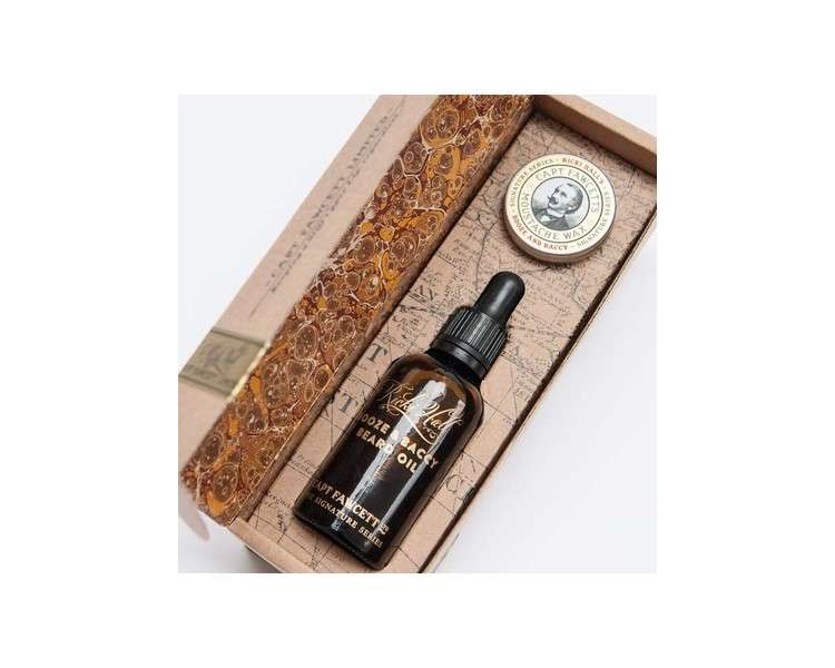 Ricki Hall Booze & Baccy Beard Oil & Moustache Wax Gift Set