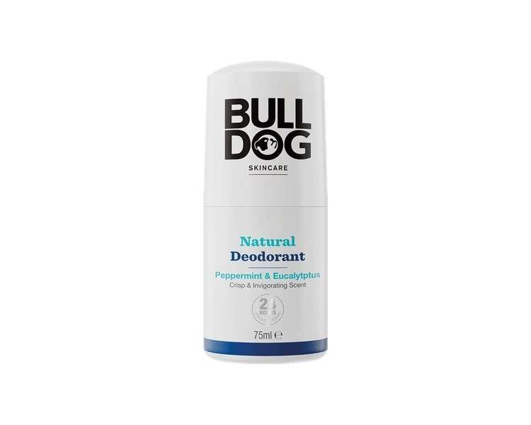 Bulldog Peppermint and Eucalyptus Roll On Natural Deodorant 75ml