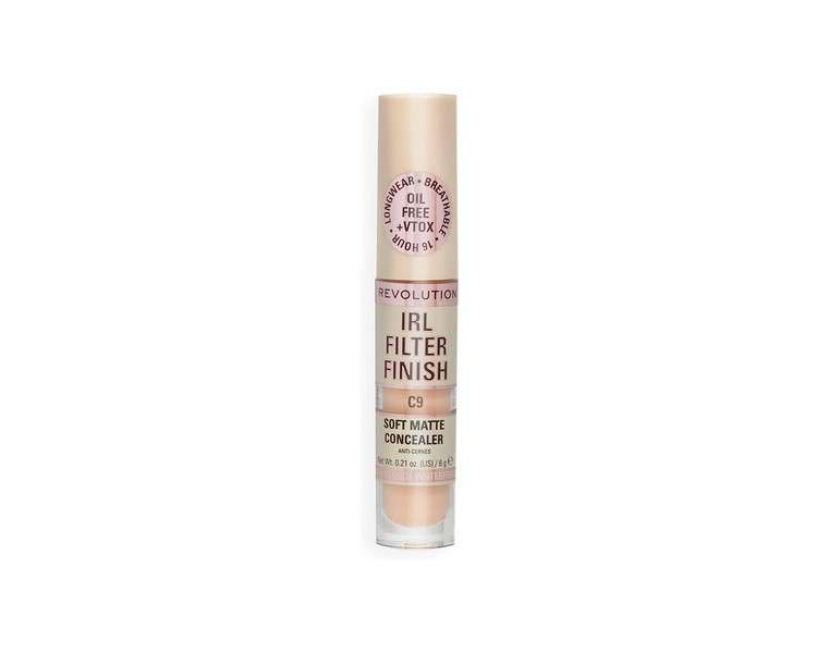 Makeup Revolution IRL Filter Finish Concealer Medium to Full Coverage C9 6g