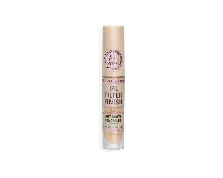 Makeup Revolution IRL Filter Finish Concealer Medium to Full Coverage 6g C5