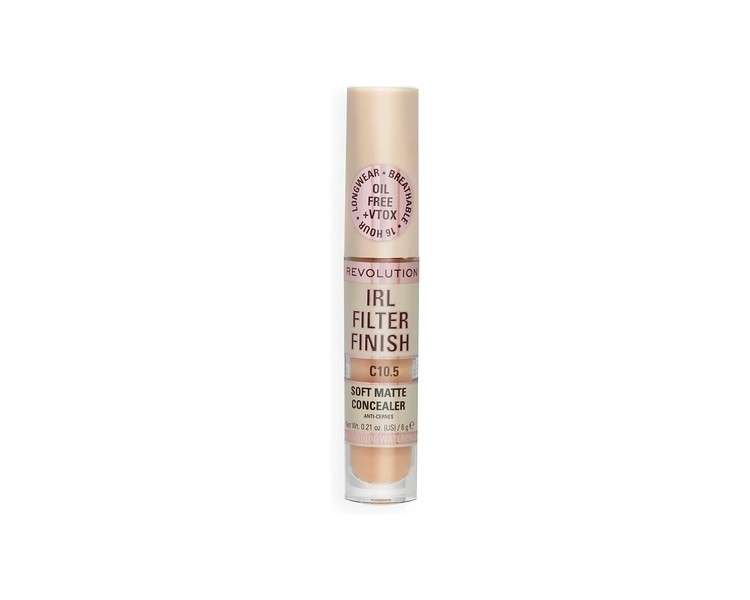 Makeup Revolution IRL Filter Finish Concealer Medium to Full Coverage 6g C10.5