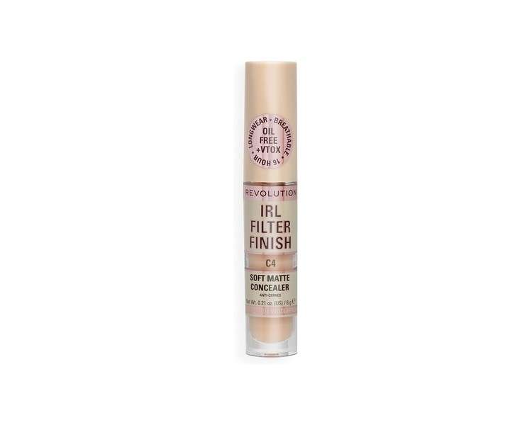 Makeup Revolution IRL Filter Finish Concealer Medium to Full Coverage C4 6g