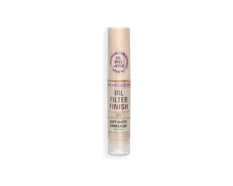 Makeup Revolution IRL Filter Finish Concealer Medium to Full Coverage C1 6g