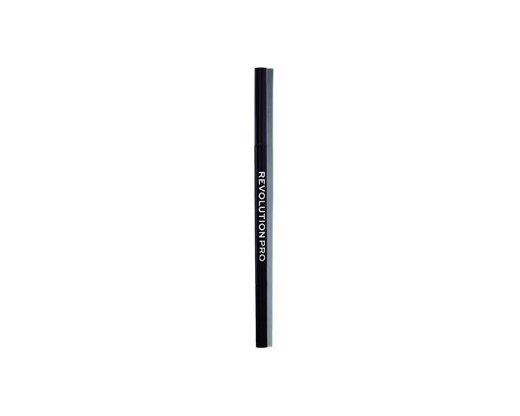 Revolution Pro Microblading Precision Eyebrow Pencil with Spoolie for Dark Brunette Hair Dark Brown