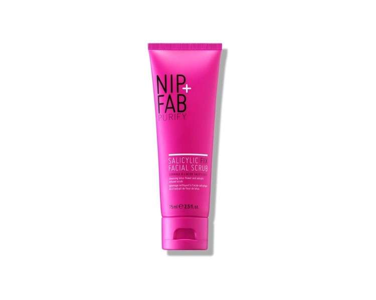 Nip + Fab Salicylic Acid Fix Scrub for Face with Vitamin E and Volcanic Rock Exfoliating Facial Cleanser 75ml