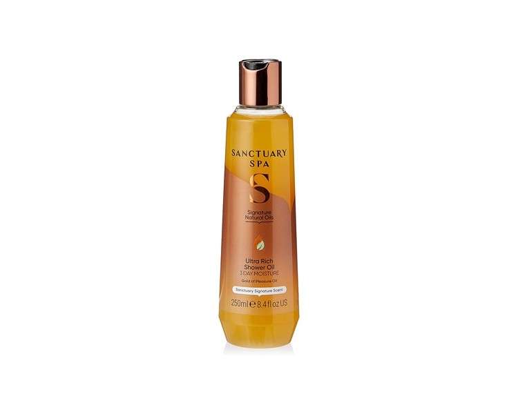 Sanctuary Spa Ultra Rich Shower Oil for Dry Skin No Mineral Oil Cruelty Free and Vegan 250ml Vanilla