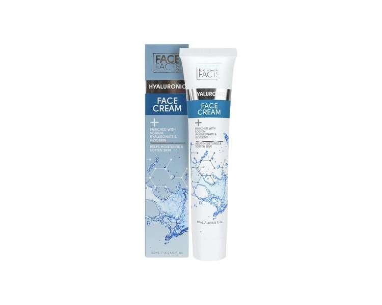 Face Facts Hyaluronic Face Cream with Sodium Hyaluronate and Glycerin 50ml