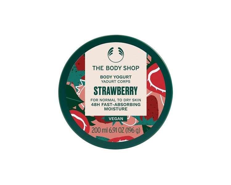 The Body Shop Strawberry Body Yogurt Instantly Absorbing Hydration for Normal to Dry Skin 6.91oz