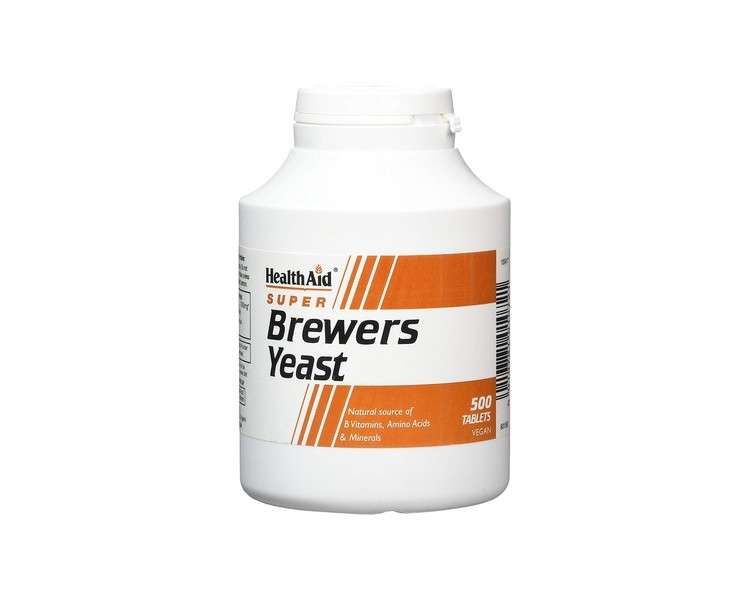 HealthAid Brewers Yeast 500 Tablets Natural 500 Count